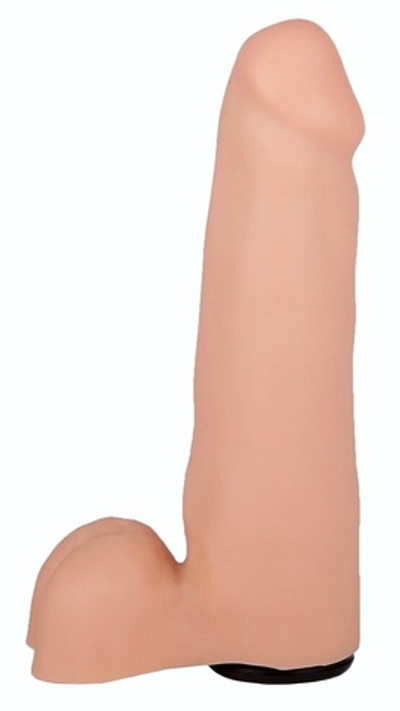 Реалистичная насадка-фаллос для трусиков с плугом - 17 см. (Цвет: телесный)