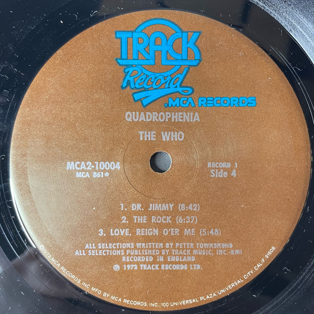 Винтажная виниловая пластинка LP The Who Quadrophenia (США 1973)