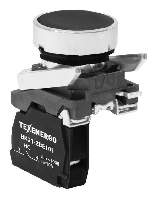 Выключатель кнопочный ВК21-ВА21 1з чёрный