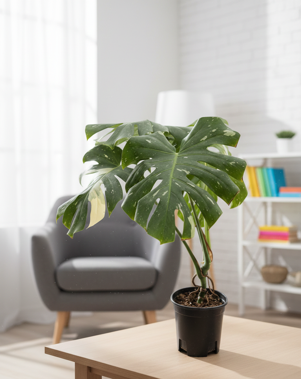 Монстера восхитительная Gold back turtle д.17