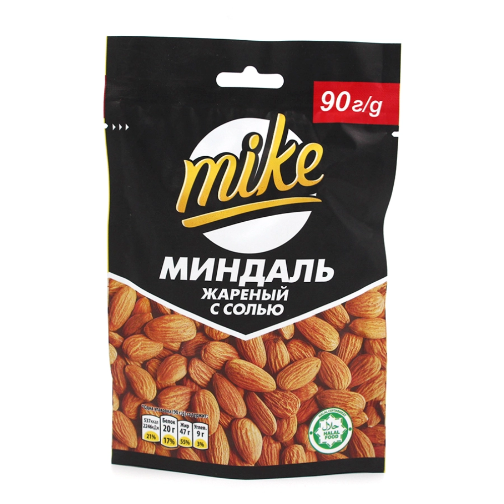 Миндаль Mike жареный с солью 90 гр