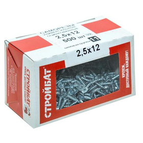 Саморезы универсальные 2,5x12 (белый цинк 500 шт)
