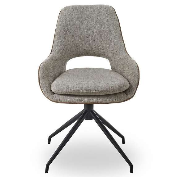 Крутящийся стул Tess бежевый с коричневым