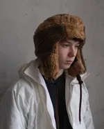 Шапка-ушанка Fuzzz Patchwork Flaps Светло-Коричневая