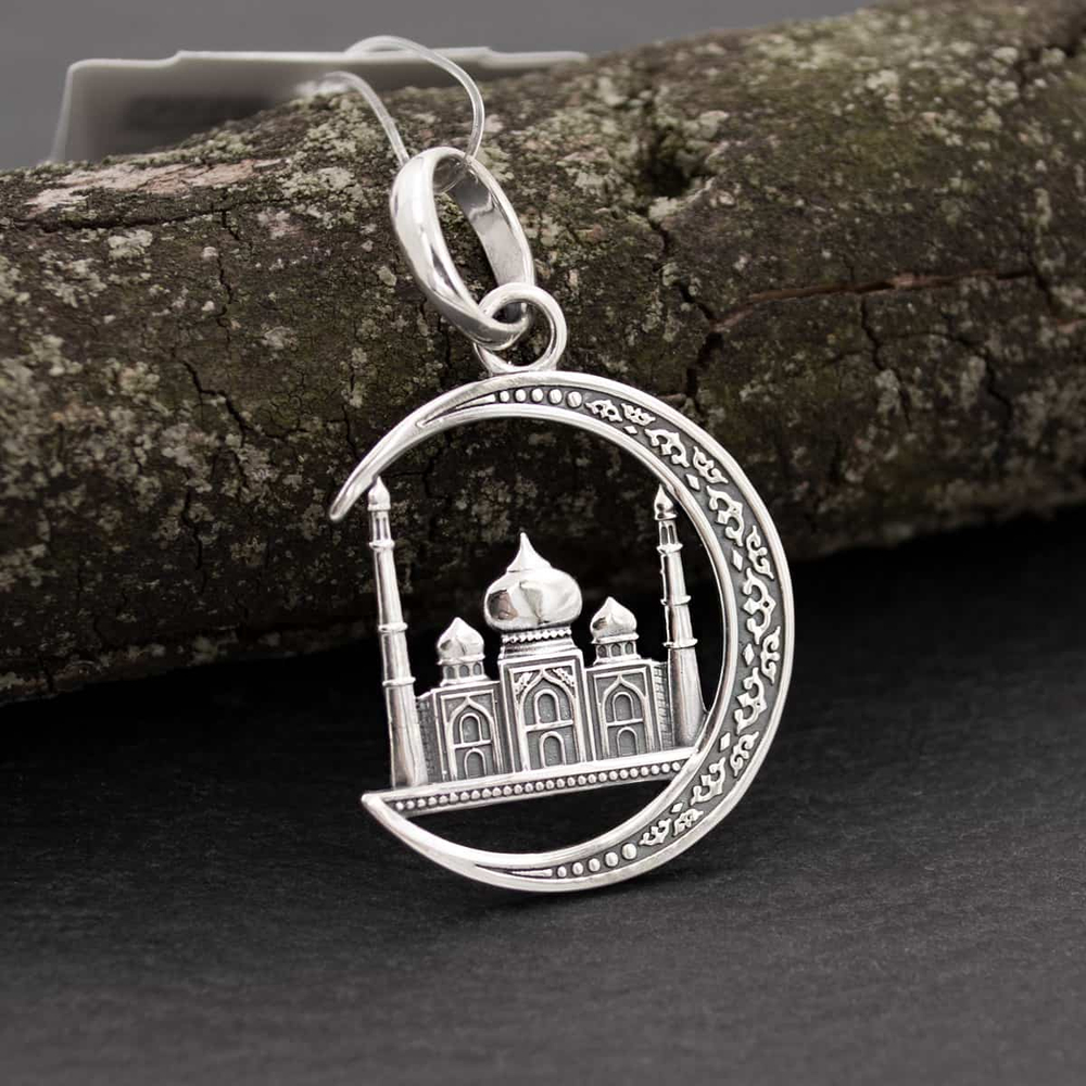 Подвес Мечеть в полумесяце из серебра