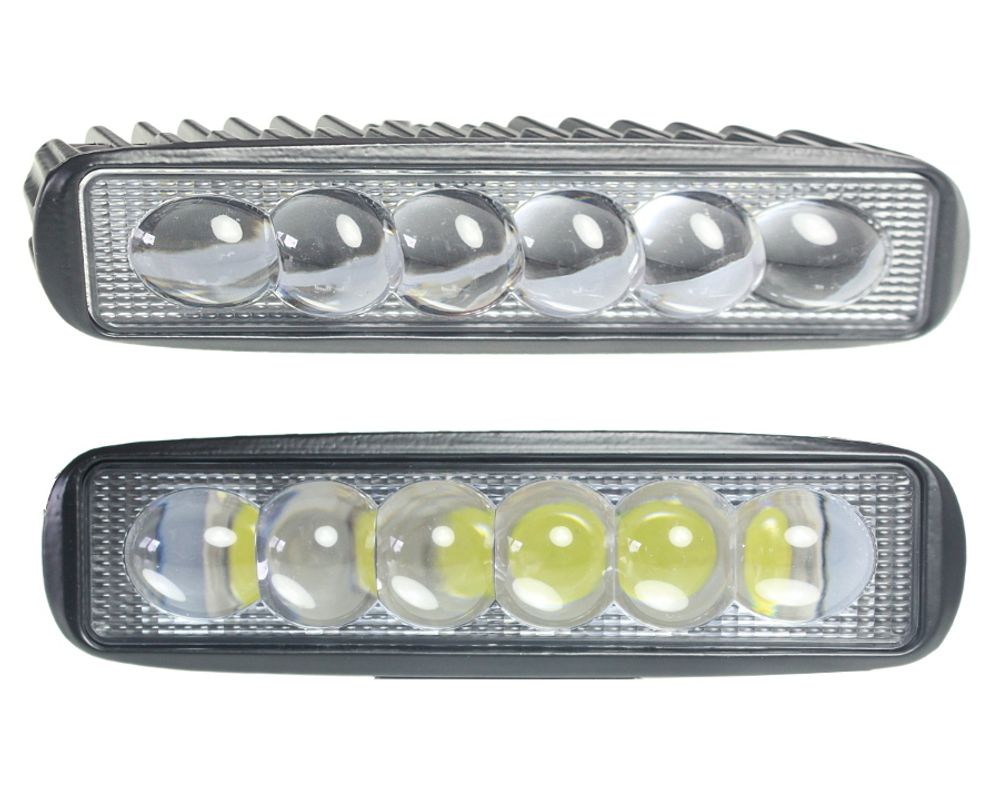 Фара светодиодная дополнительная 6 SMD 18W, 10-30V, 6*3W 156*42*40 мм дальний (Nord Yada)