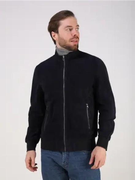 Кожаная куртка демисезонная замшевая двухсторонняя