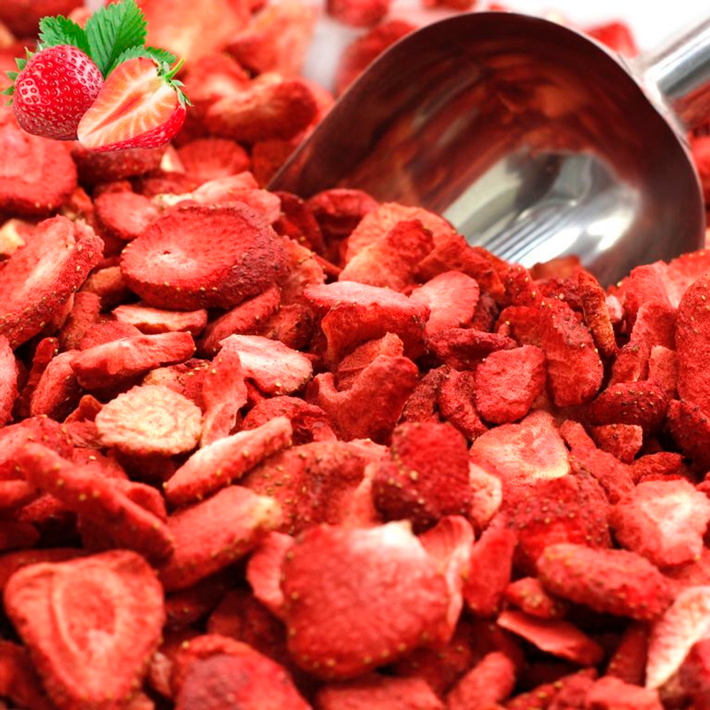 Клубника сублимированной сушки, слайсы, 250 гр.