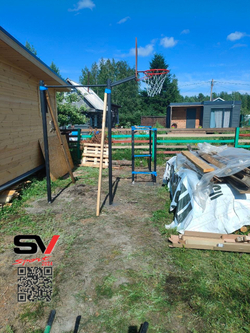 Монтаж уличных турников Sv Sport (2 вертикальных столба)