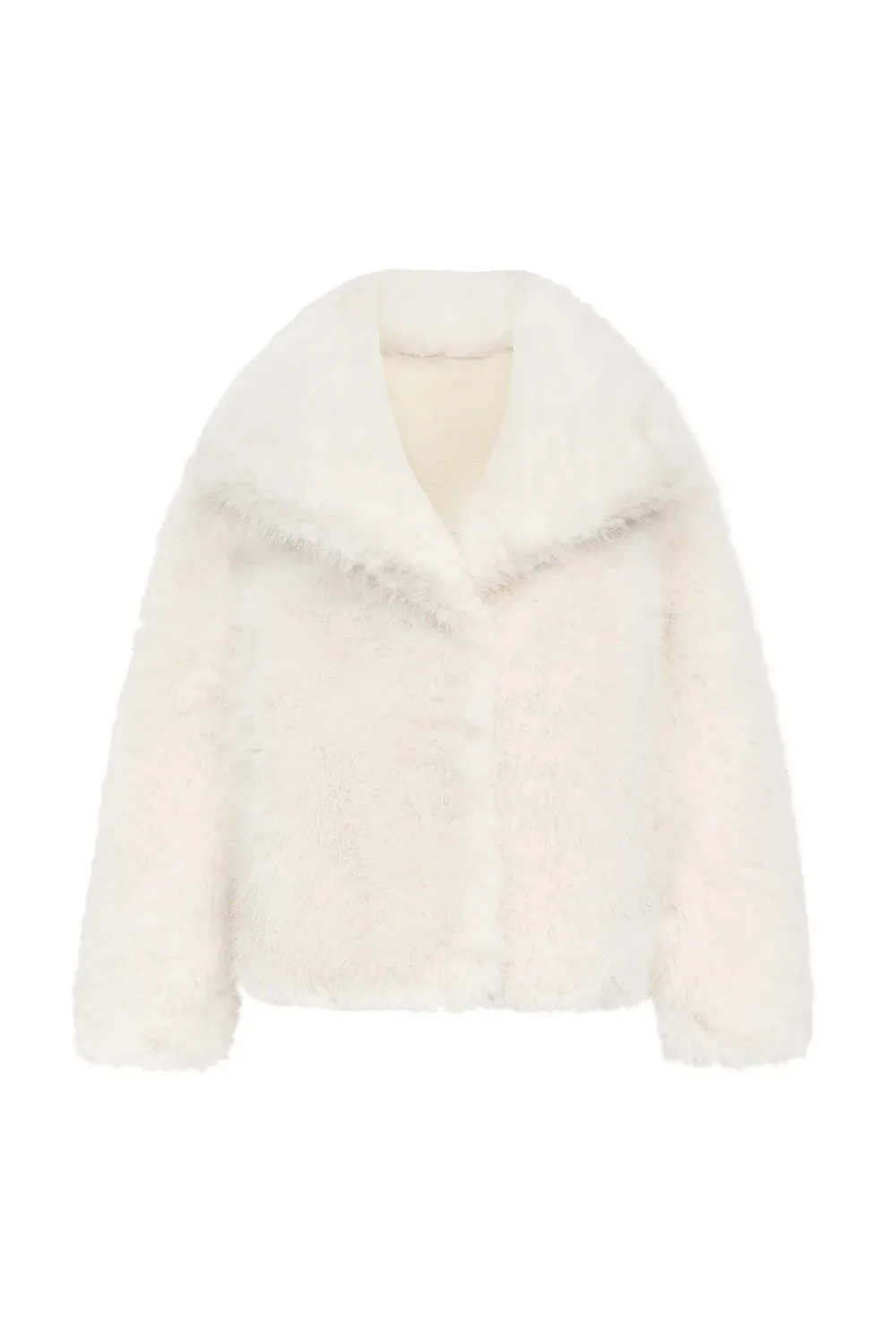 Шуба из искуственного меха, Белый