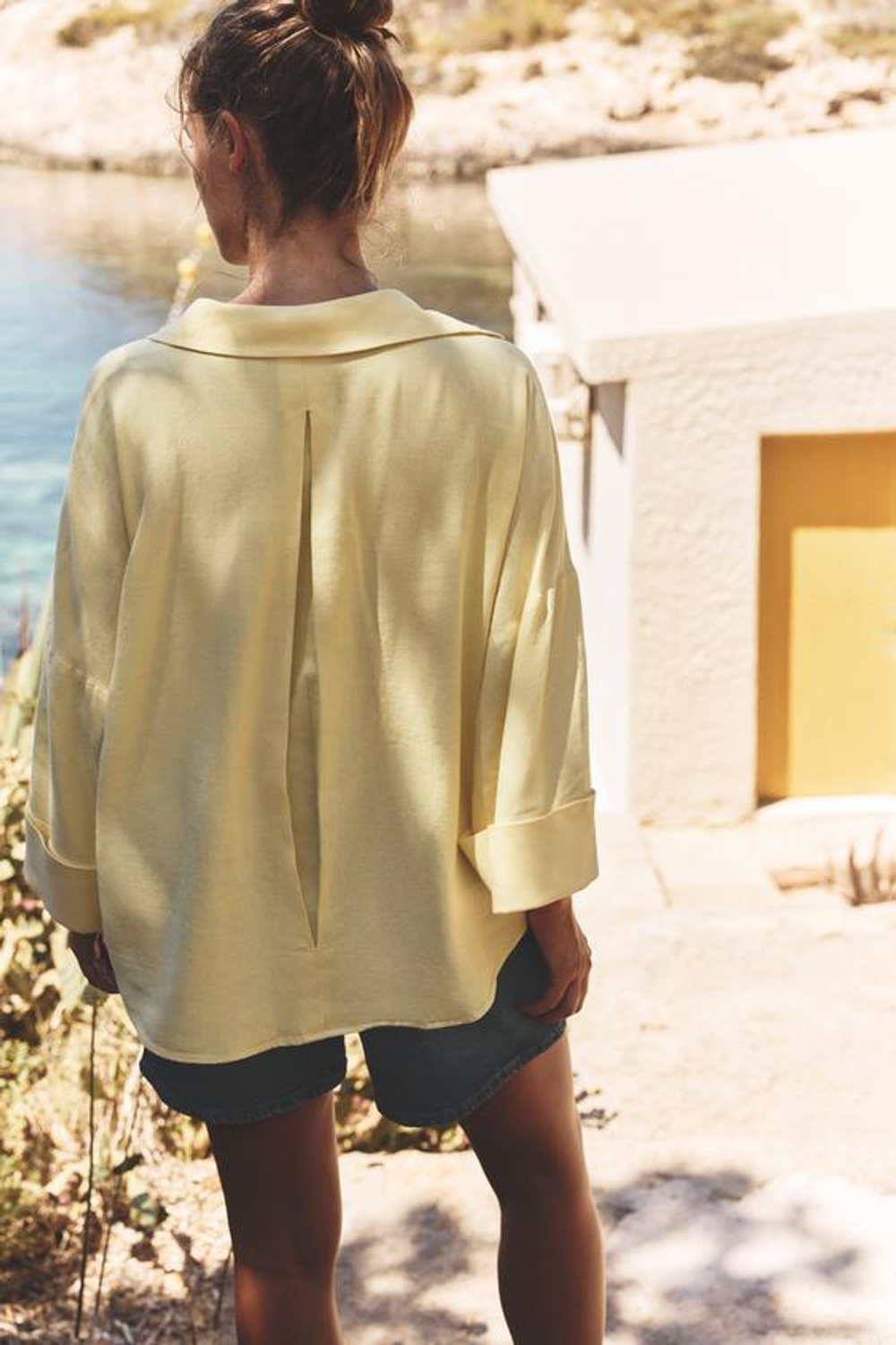 ZARА ШОРТЫ Z1975 MOM FIT HIGH WAIST, СИНИЙ