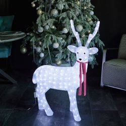 ULD-M6393-200-STA WHITE IP20 DEER-1 Фигура светодиодная Олень-1. 72x97см. 200 светодиодов. Белый свет. Провод прозрачный. TM Uniel