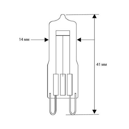 Лампа галогенная сетевого напряжения без отражателя