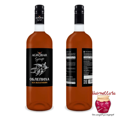 Сироп т.м.AGROBAR со вкусом "ОБЛЕПИХА", 1 л.