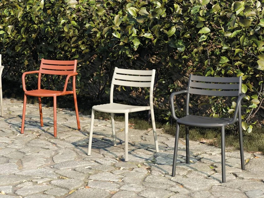 Кресло пластиковое Papatya Hisar-K, янтарно-оранжевый