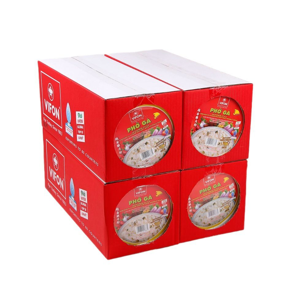 Рисовая лапша ФО ГА Vifon со вкусом курицы в стакане (Вьетнам), 24шт * 70г