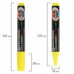 Маркер меловой "POP-ART" ЖЕЛТЫЙ, 5 мм, сухостираемый, для гладких поверхностей, BRAUBERG, 151528