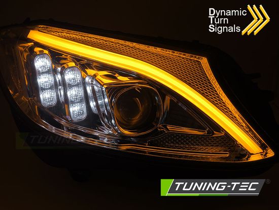 Фары передние TUBE LED CHROME для MERCEDES W205 14-18