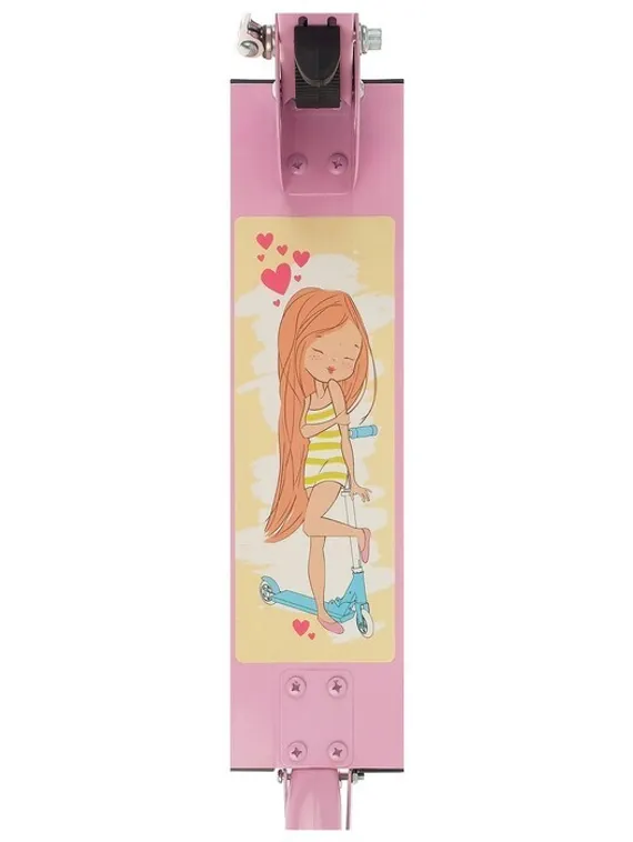 Самокат-снегокат зимний 2 в 1 «Красотка», цвет розовый