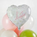 Шар (18''/46 см) Сердце, Люблю (симфония роз), Белый, 1 шт. в уп.