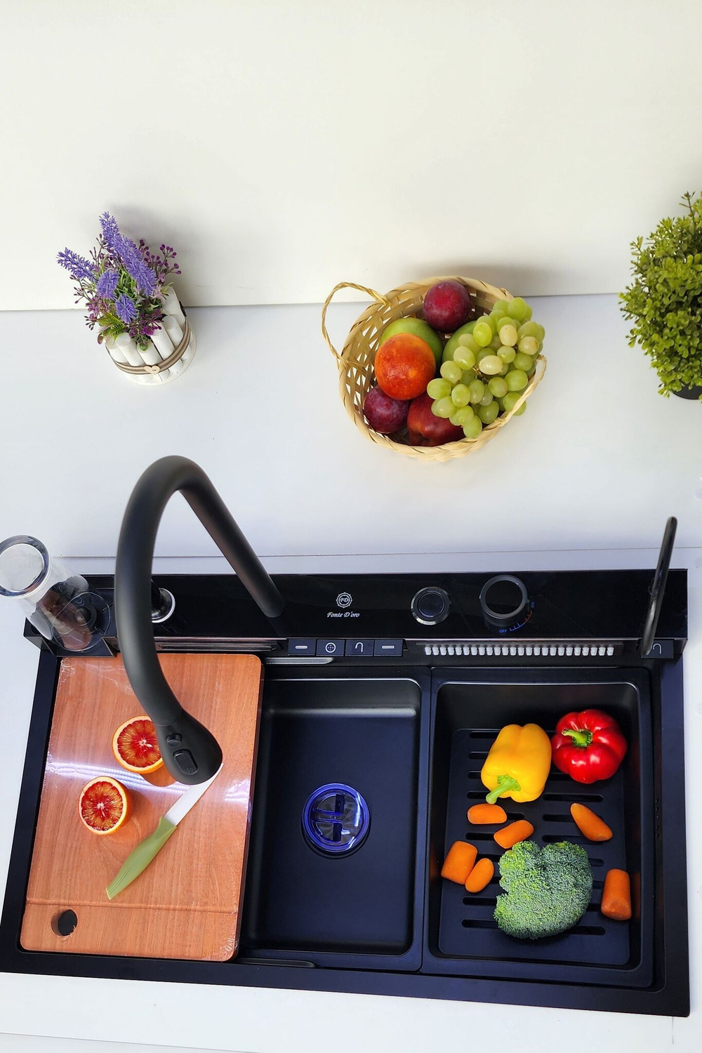 Многофункциональная кухонная мойка из нержавеющей стали BZ9951JS цвета Золотой