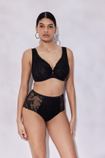 Черный бюстгальтер-бралетт Sublime с мягкими +size чашками (Размер: 85F) (Цвет: черный)