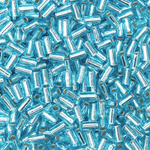 Японский бисер TOHO Bugle (стеклярус) 3mm (№23), с внутренним серебрением, прозрачный