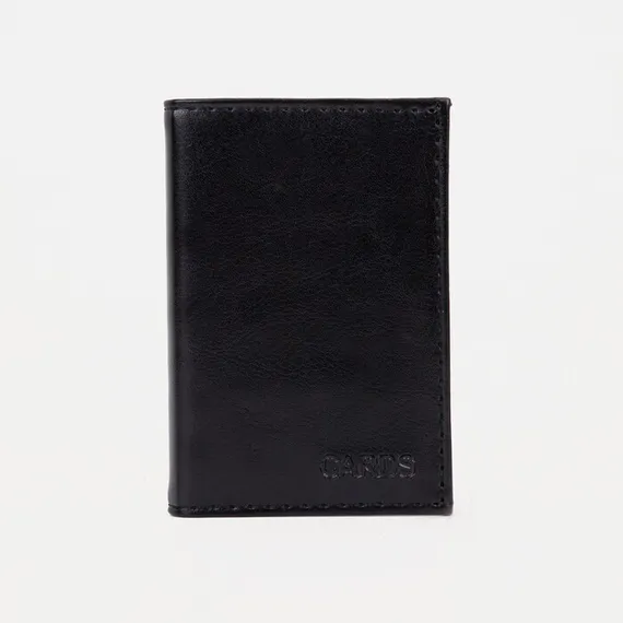 Визитница без застёжки, 18 листов, цвет чёрный