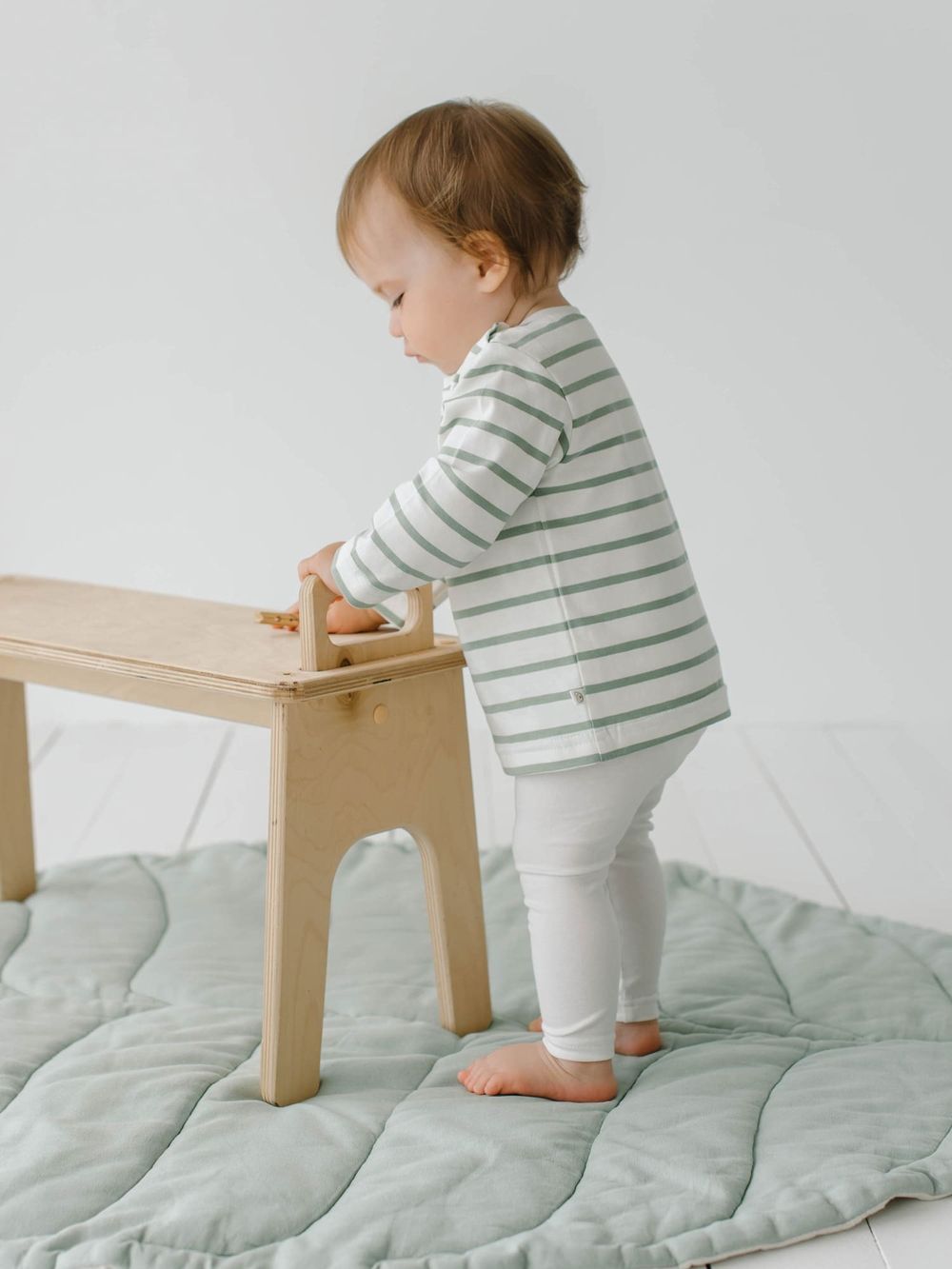 Лонгслив "Полоска Олива" 0+