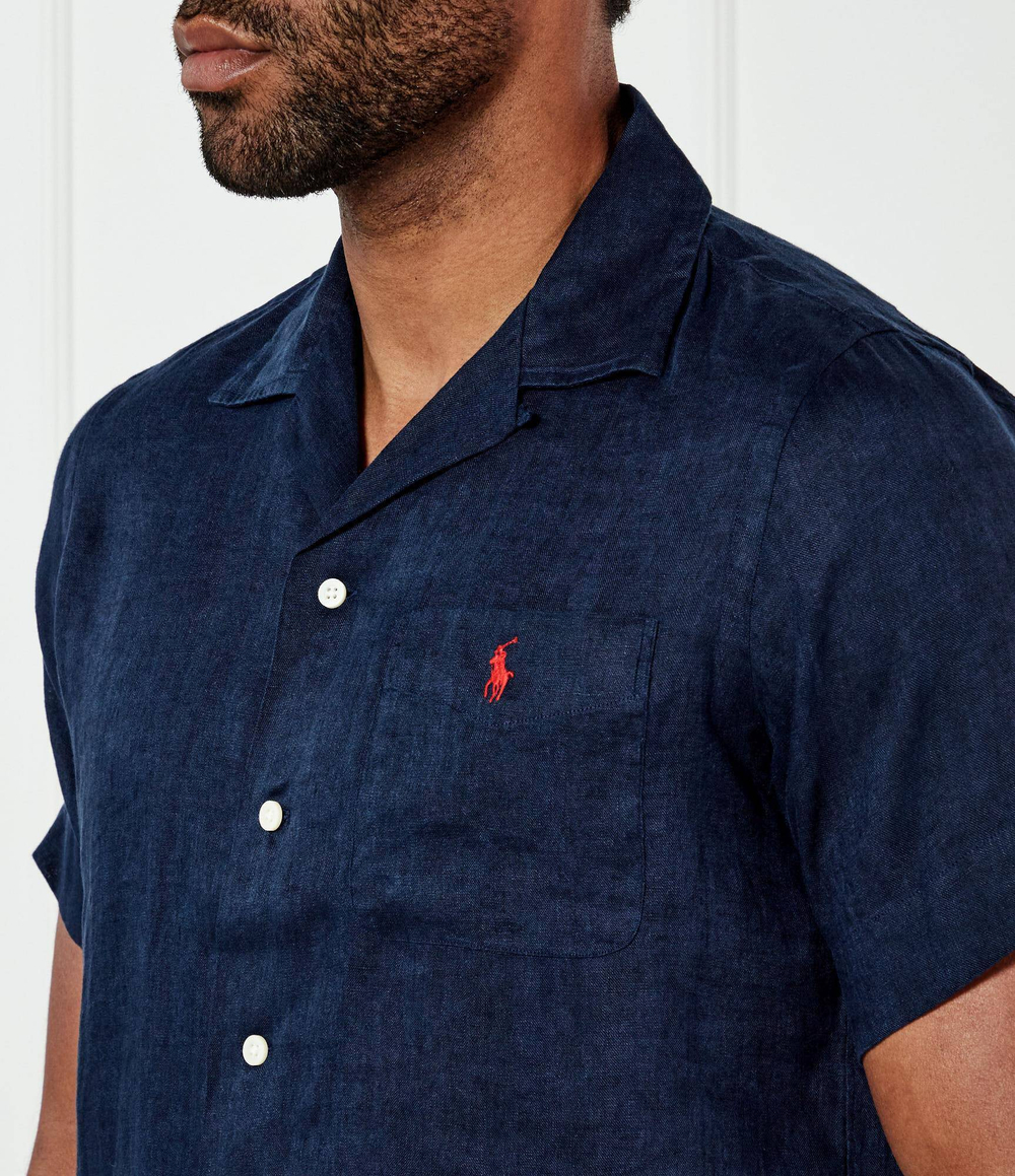 Льняная рубашка POLO RALPH LAUREN - темно-синий(710966421)