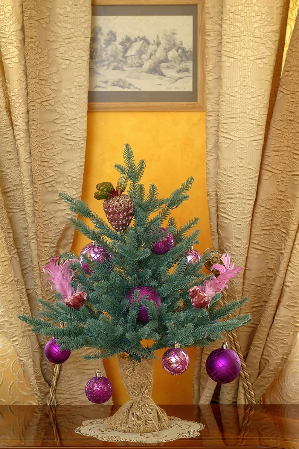 Ель искусственная Царь елка Адель голубая 60 см