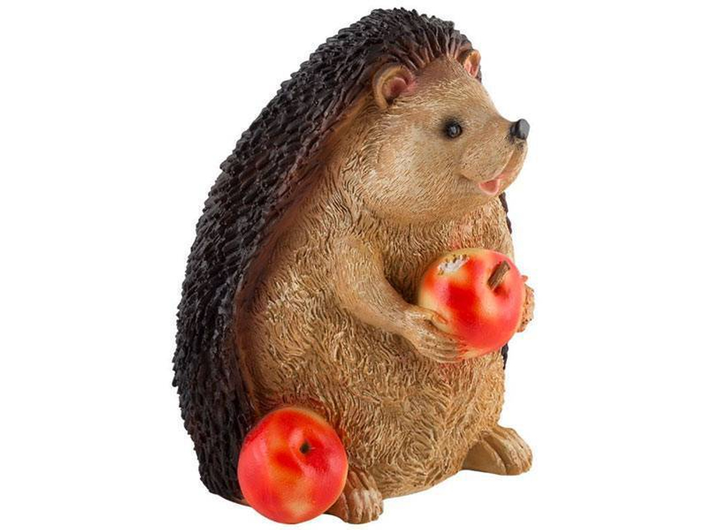 Фигура садовая "Ежик с яблоками" 23*20*25см, полистоун