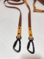 Пвоводок перестежка из биотана , 20 мм, 3 м. карабин авиационный алюминиевый с муфтой Коричневый и песочный