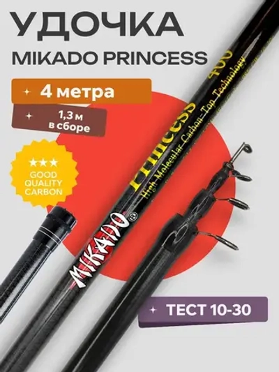Удочка MIKADO PRINCESS телескопическая 400 см 10-40 гр.