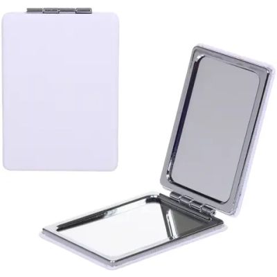 Зеркало косметическое двойное «ФРАТЕЛЛИ», прямоугольник, цвет белый, 9*6см (пакет с подвесом)