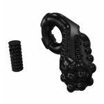 Чёрное эрекционное виброкольцо Tickle (Цвет: черный)