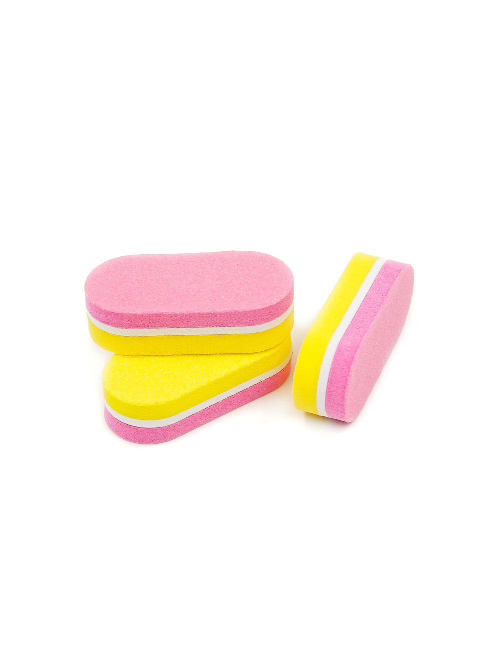 Баф-мини овал 100/180гр розово-оранжевый (уп.50шт)