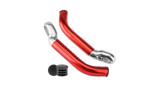 Рога на руль BLF-C1, под диаметр руля 22,2 мм, алюминиевые литые, анодированные красные