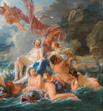 Франсуа Буше. 1740. Триумф Венеры (The Triumph of Venus). 130 х 162. Холст, масло. Стокгольм, Национальный музей. Деталь.