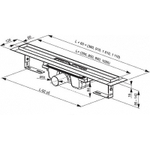 Душевой лоток Ravak Chrome OZ 95 X01428 с решеткой Хром