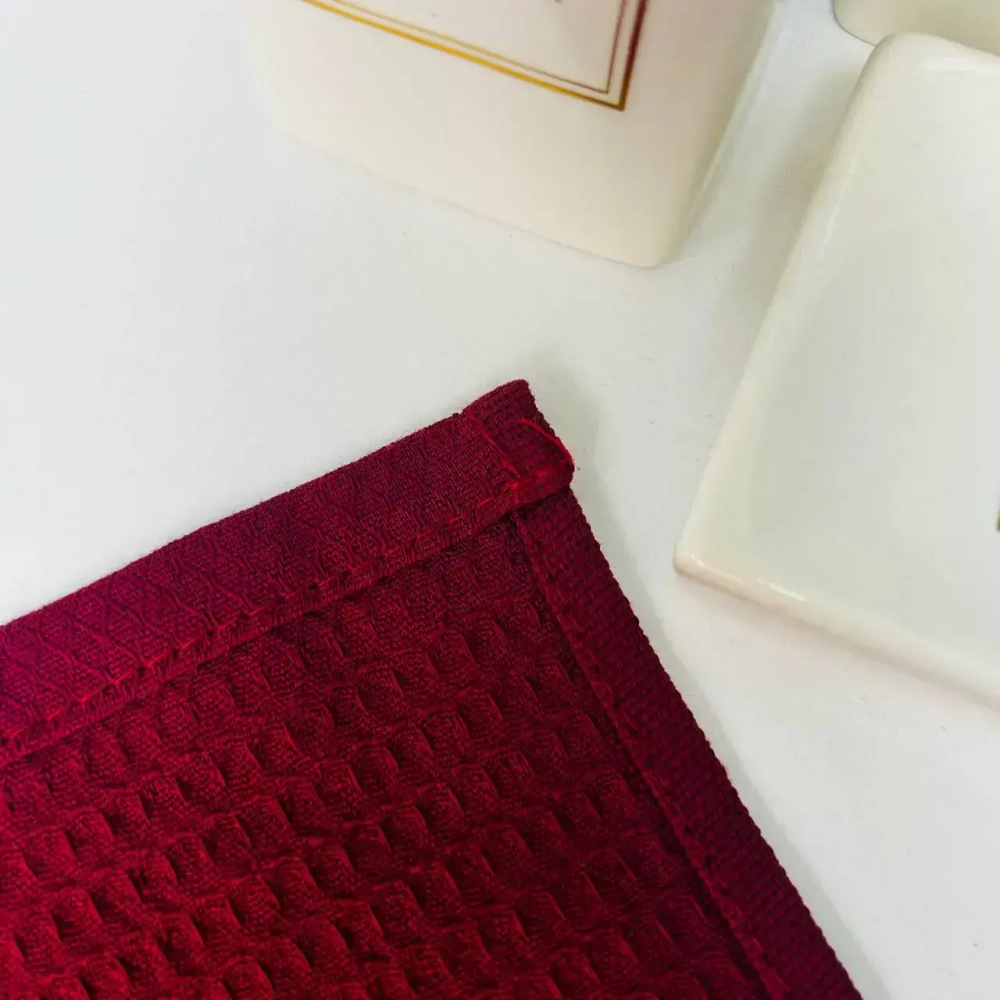 Полотенце вафельное 30*60см «Waffle» плотность 220гр/м, цвет бордовый 03050