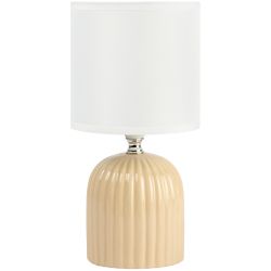 Настольная лампа Rivoli May 7548-502 1 х Е14 40 Вт керамика бежевая с абажуром | Настольные лампы Rivoli