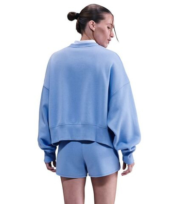 Женская Кофта теннисная Nike Court Heritage Phoenix Fleece Over Oversized Crew Neck - royal pulse/comet blue