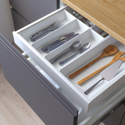 IKEA UPPDATERA  (ИКЕА УППДАТЕРА)  -  Лоток для столовых приборов/утвари, белый, 52x50 см