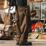 Мужские брюки рабочая одежда Maillard в стиле ретро,летние модные свободные широкие брюки, дышащие прямые повседневные брюки, мужские длинные брюки