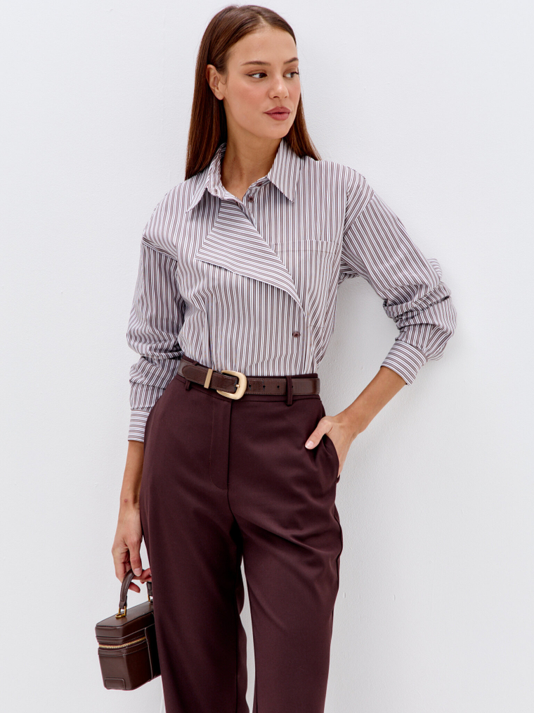 Рубашка с декоративным, откидным воротником