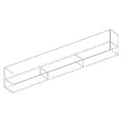 Полка настенная "Квинта" белый 1600*220*350мм, Велес