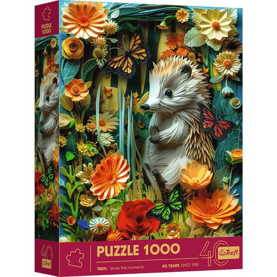 Pazl / Пазлы / Puzzles - "1000 40th anniversary Trefl" -  Hedgehog