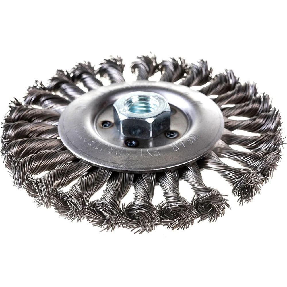 Кордщетка радиальная 125 мм М14 для МШУ витая ПРАКТИКА серия Профи