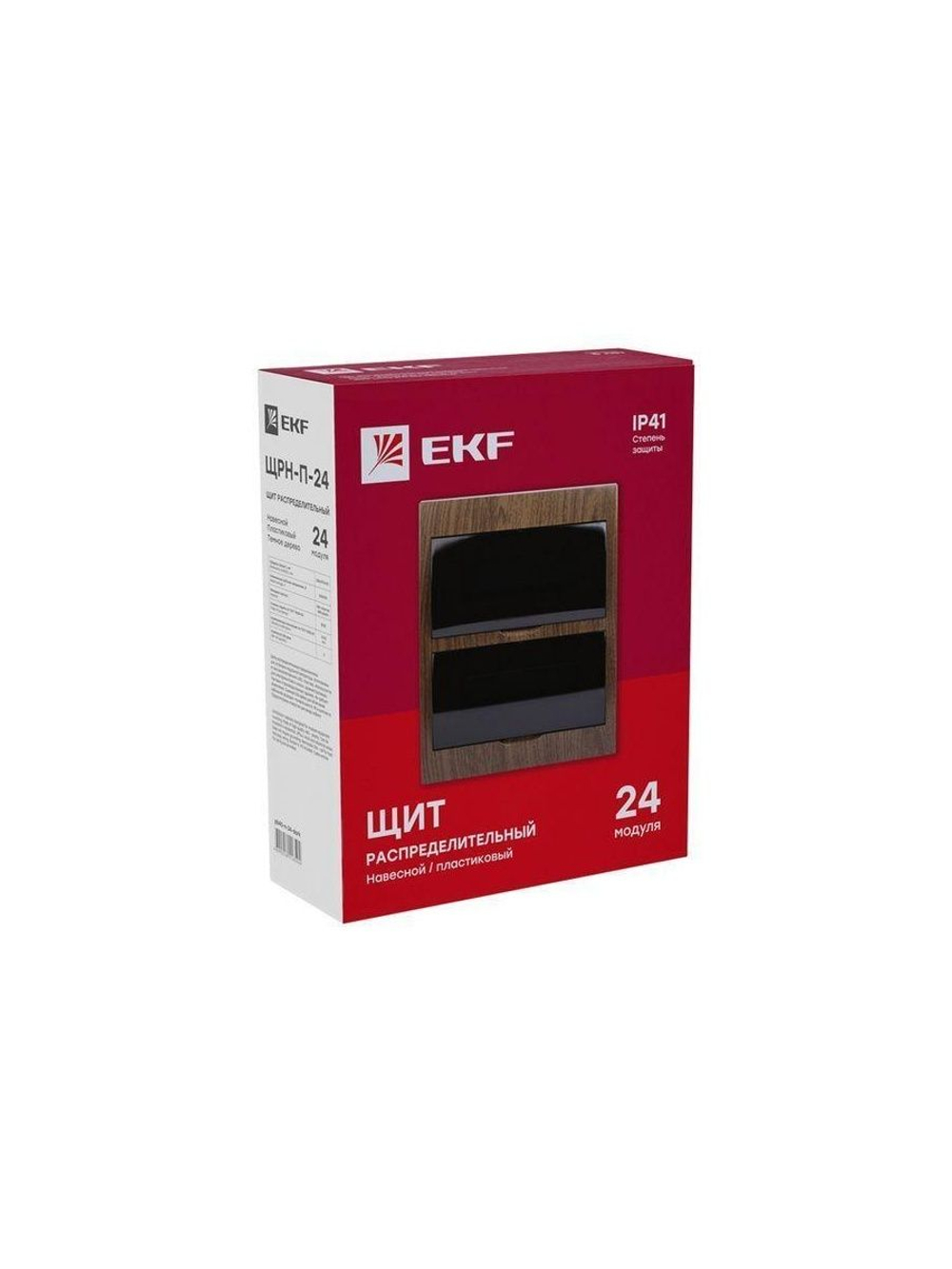 Щит ЩРН-П-24 IP41 темное дерево PROxima EKF pb40-n-24-dark